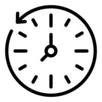 icono de cronómetro de minutos, estilo de contorno vector