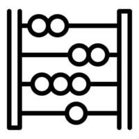 Frame abacus icon, outline style vector