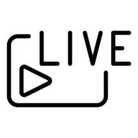 Web live stream icon, outline style vector