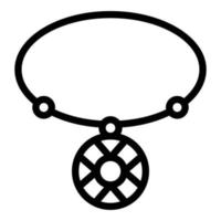 Esoteric amulet icon, outline style vector