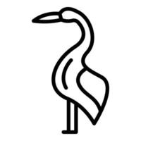 Delivery stork icon, outline style vector