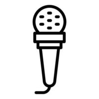 Reporter street microphone stream icon, outline style vector