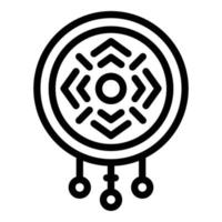 icono de amuleto de encanto, estilo de esquema vector