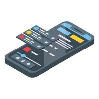 User interface icon, isometric style vector