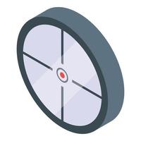 Dot optical sight icon, isometric style vector