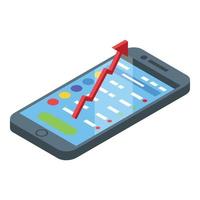 Crypto platform icon, isometric style vector