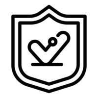 Shield reliability icon, outline style vector