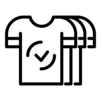 icono de agitación de camisa, estilo de esquema vector