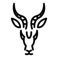 icono de gacela faune, estilo de esquema vector