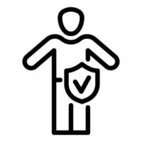 probióticos hombre icono normal, estilo de contorno vector