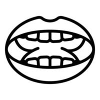 System tonsillitis icon, outline style vector