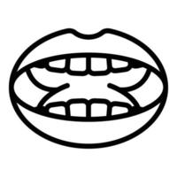 System tonsillitis icon, outline style vector