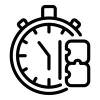 Stopwatch adaptation icon, outline style vector