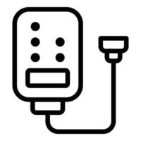 Mobile charger icon, outline style vector