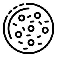 Microscope microorganism icon, outline style vector