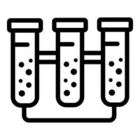 Test tube probiotics icon, outline style vector