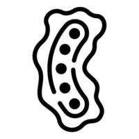 Stomach microorganism icon, outline style vector