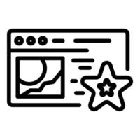 Web page product review icon, outline style vector
