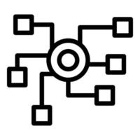 Adaptation scheme icon, outline style vector