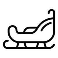 Ride sleigh icon, outline style vector