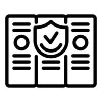 Folders reliability icon, outline style vector