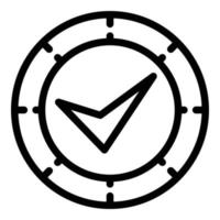 Approved reliability icon, outline style vector