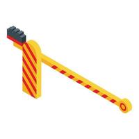 Protection rail barrier icon, isometric style vector