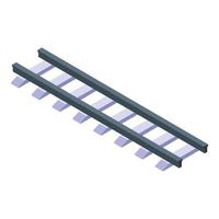 Railway icon, isometric style vector