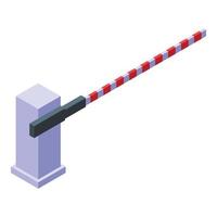 Guard rail barrier icon, isometric style vector