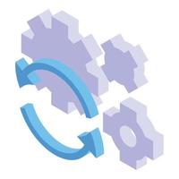 Marketing process icon, isometric style vector