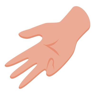 Counting hand icon, isometric style