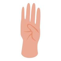 Four fingers hand icon, isometric style vector