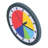 Time division icon, isometric style vector