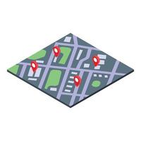 Customer location icon, isometric style vector