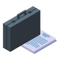 Working time icon, isometric style vector