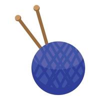 Knitting ball icon, isometric style vector