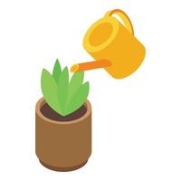 Plant assistant icon, isometric style vector