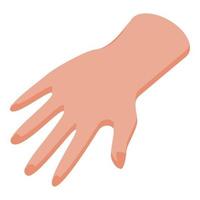 Human hand icon, isometric style vector