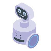 Robot assistant icon, isometric style vector