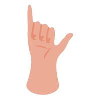 Finger gesture icon, isometric style vector