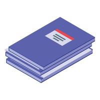 Book production icon, isometric style vector