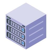 Digital server icon, isometric style vector