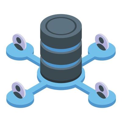 Electronic catalogs icon, isometric style