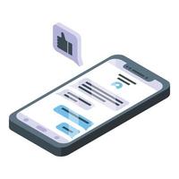 Smartphone like icon, isometric style vector