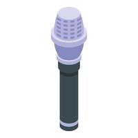 Microphone speech icon, isometric style vector