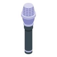 Microphone speech icon, isometric style vector