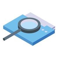 Private files icon, isometric style vector