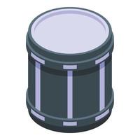 Modern drums icon, isometric style vector