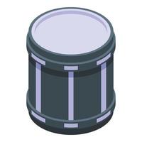 Modern drums icon, isometric style vector