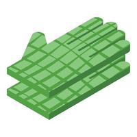 Crocodile gloves icon, isometric style vector